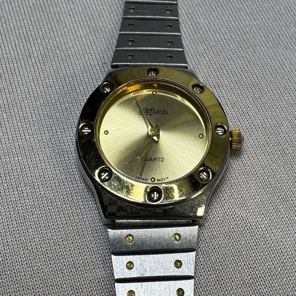 Marcel Vintage Gold and‎ Silver tones Round Ladies Watch Needs Battery
